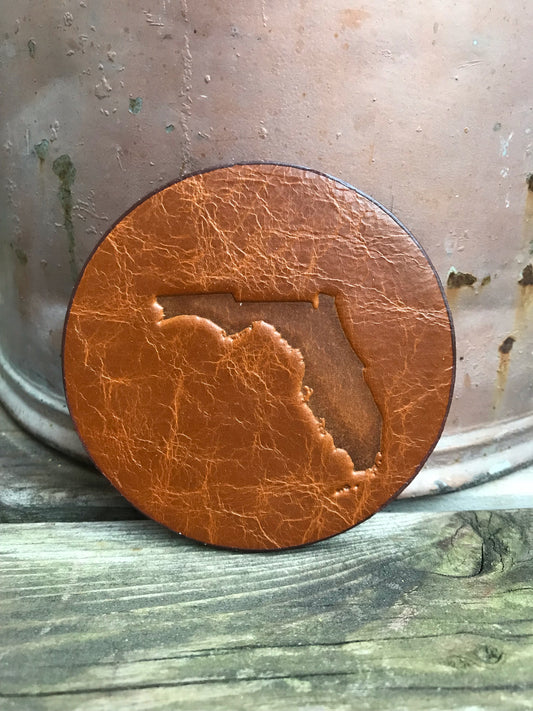 Leather Coaster - Florida