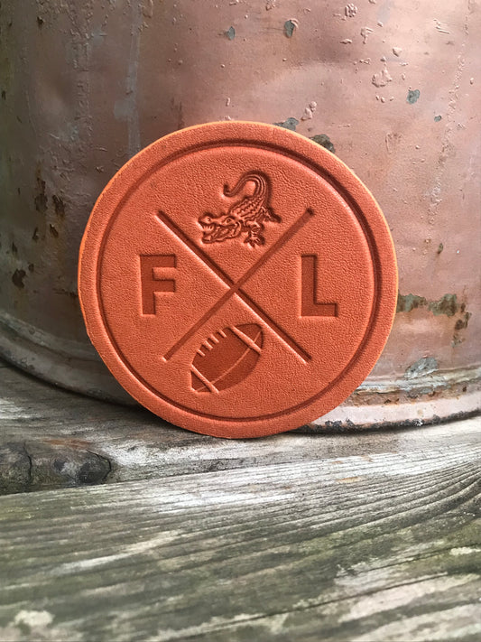 Leather Coaster - Florida Football