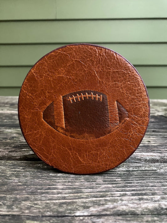 Leather Coaster - Football
