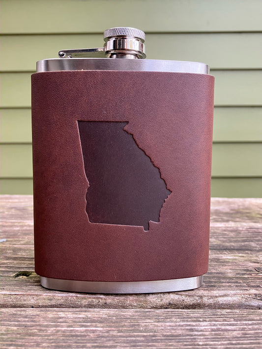 Leather Flask - Georgia