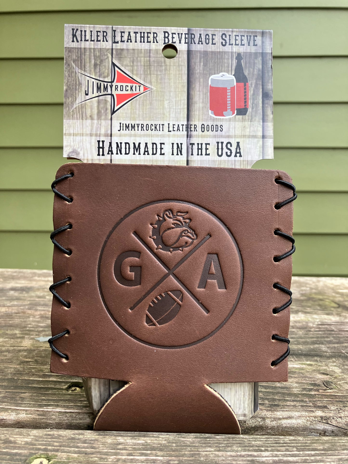 Leather Koozie - Georgia Football