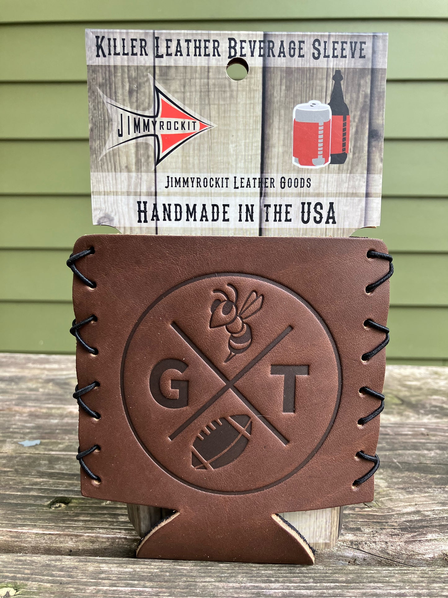 Leather Koozie - Georgia Tech Football