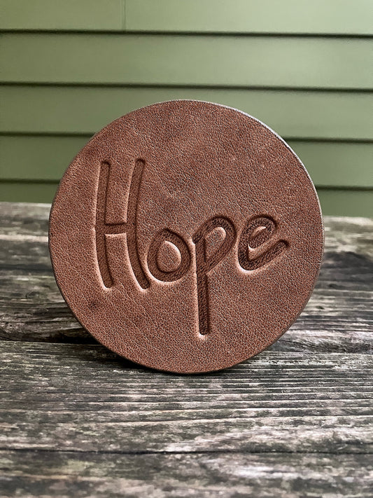Leather Coaster - Hope