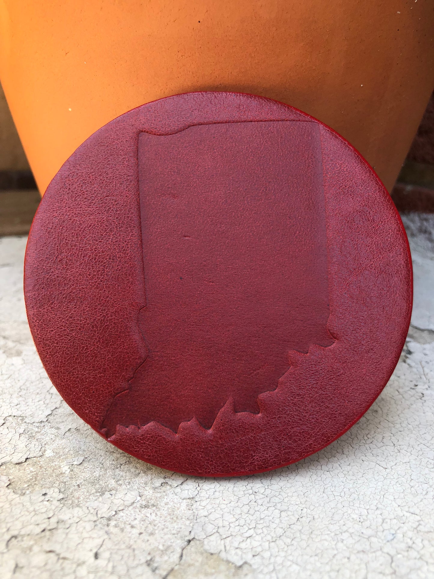 Leather Coaster - Indiana