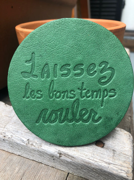 Leather Coaster - Laissez Les Bons Temps Rouler