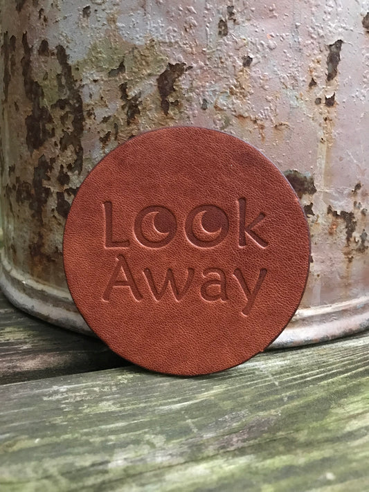 Leather Coaster - Look Away