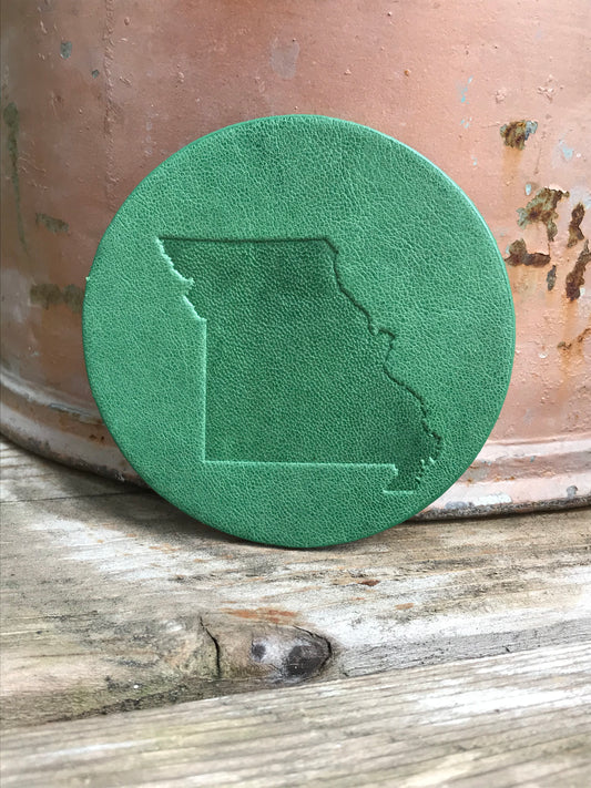 Leather Coaster - Missouri