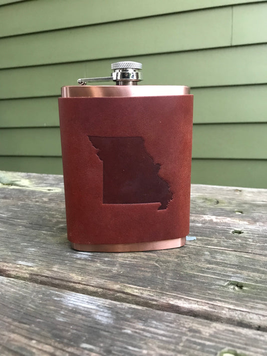 Leather Flask - Missouri