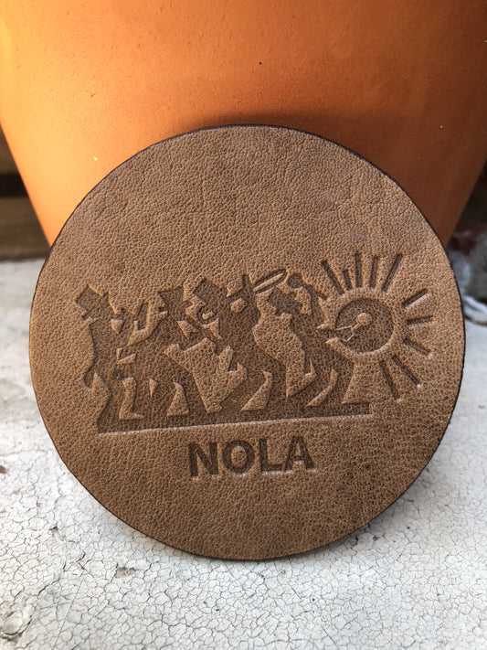 Leather Coaster - New Orleans Second Line