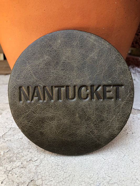 Leather Coaster - Nantucket