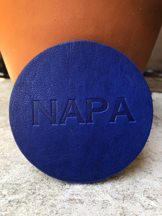 Leather Coaster - Napa Valley