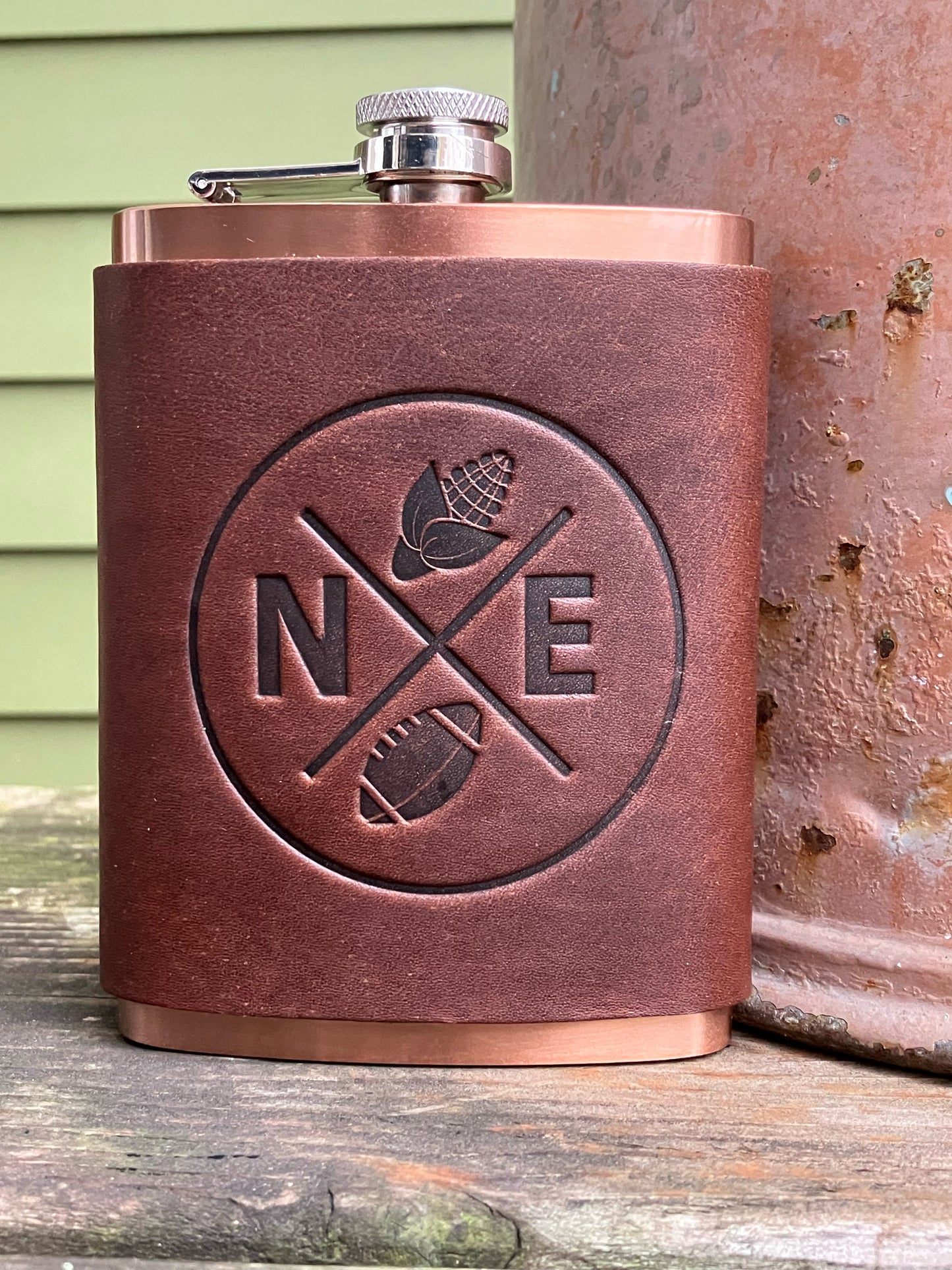 Leather Flask - Nebraska Football