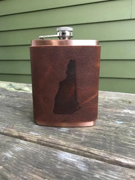 Leather Flask - New Hampshire