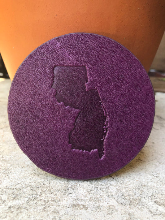 Leather Coaster - New Jersey