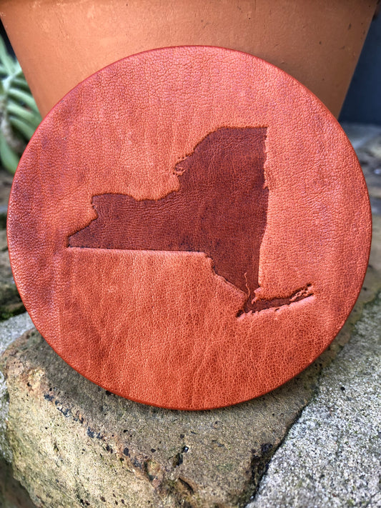 Leather Coaster - New York