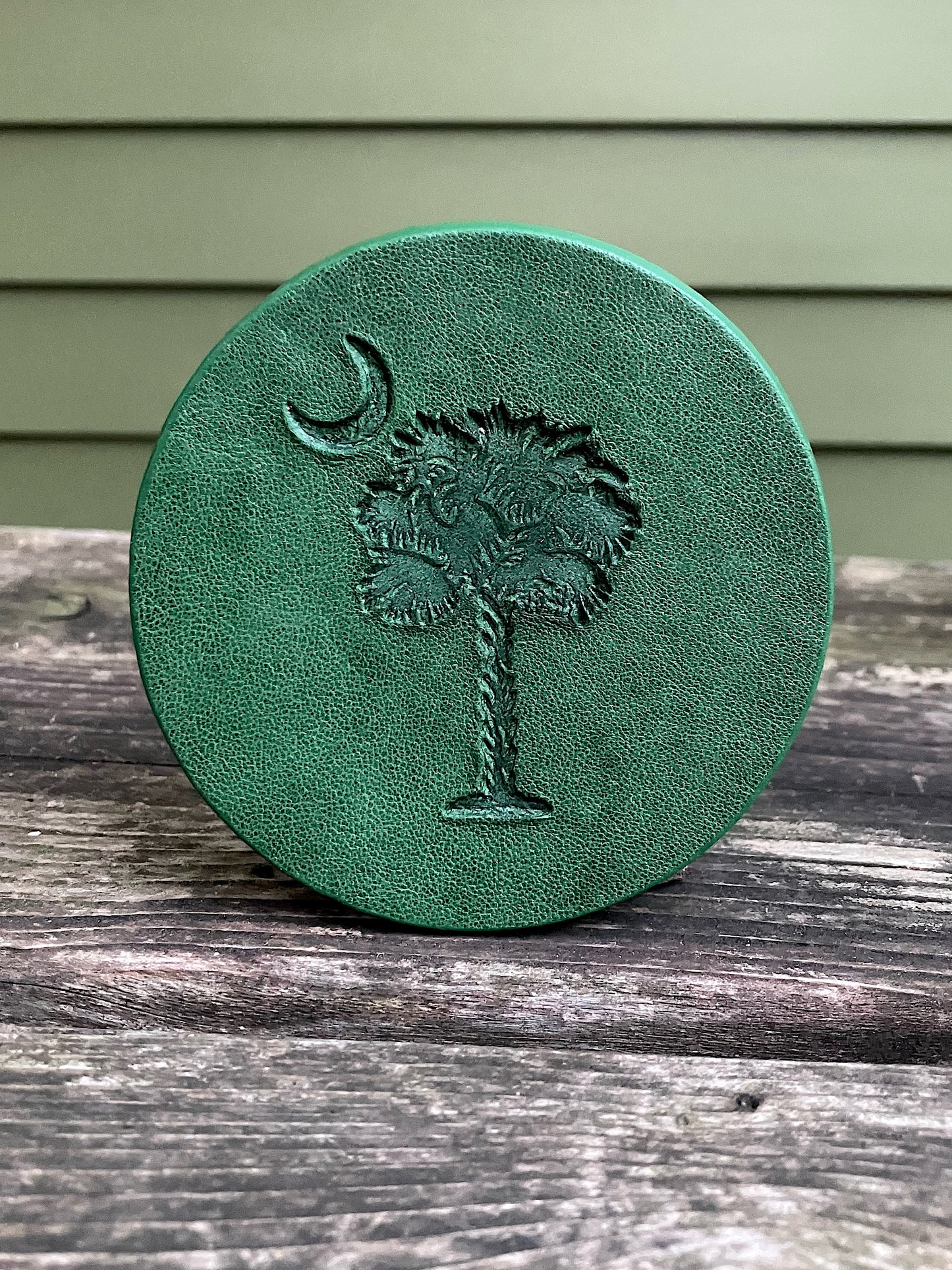 Leather Coaster - Palmetto Moon