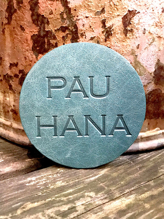 Leather Coaster - Pau Hana