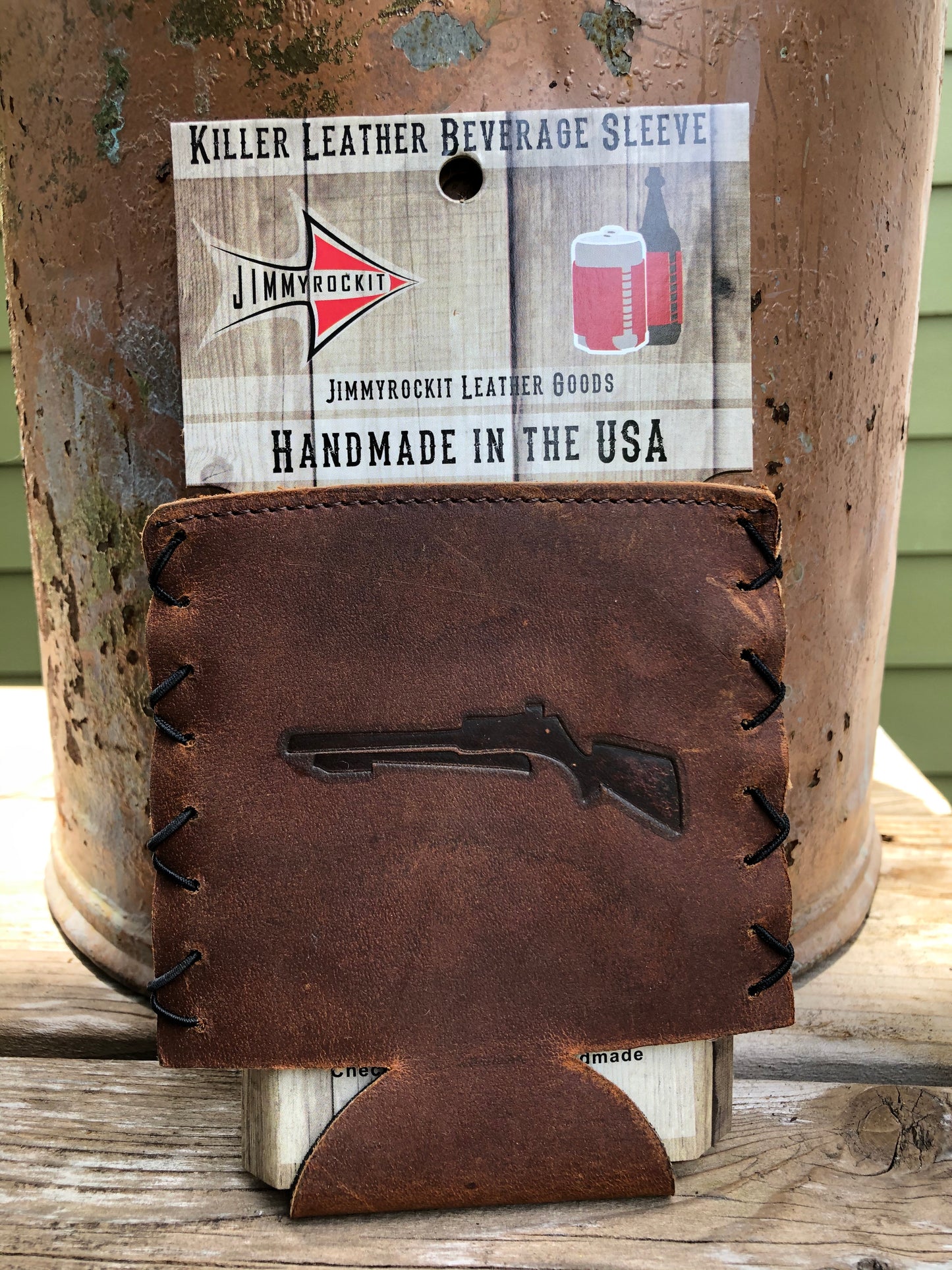 Leather Koozie - Rifle