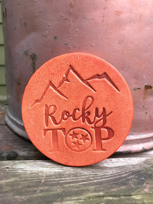 Leather Coaster - Rocky Top Tennessee