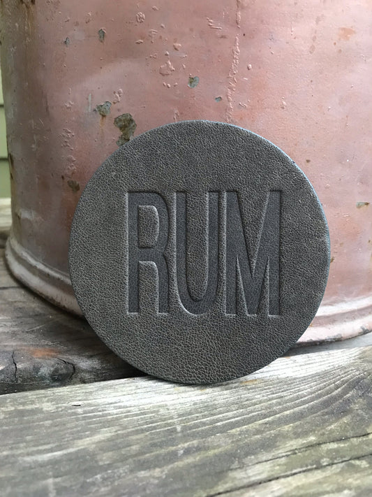 Leather Coaster - Rum