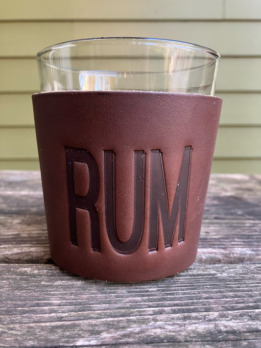 Leather Wrapped Whiskey Glass - Rum