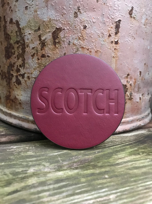 Leather Coaster - Scotch