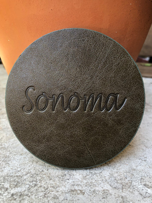 Leather Coaster - Sonoma
