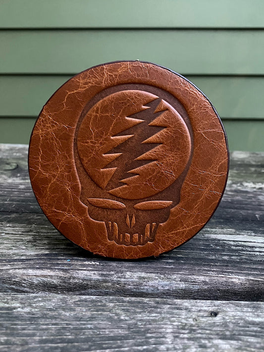Leather Coaster - Steal Your Face
