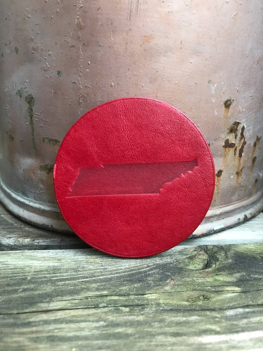 Leather Coaster - Tennessee