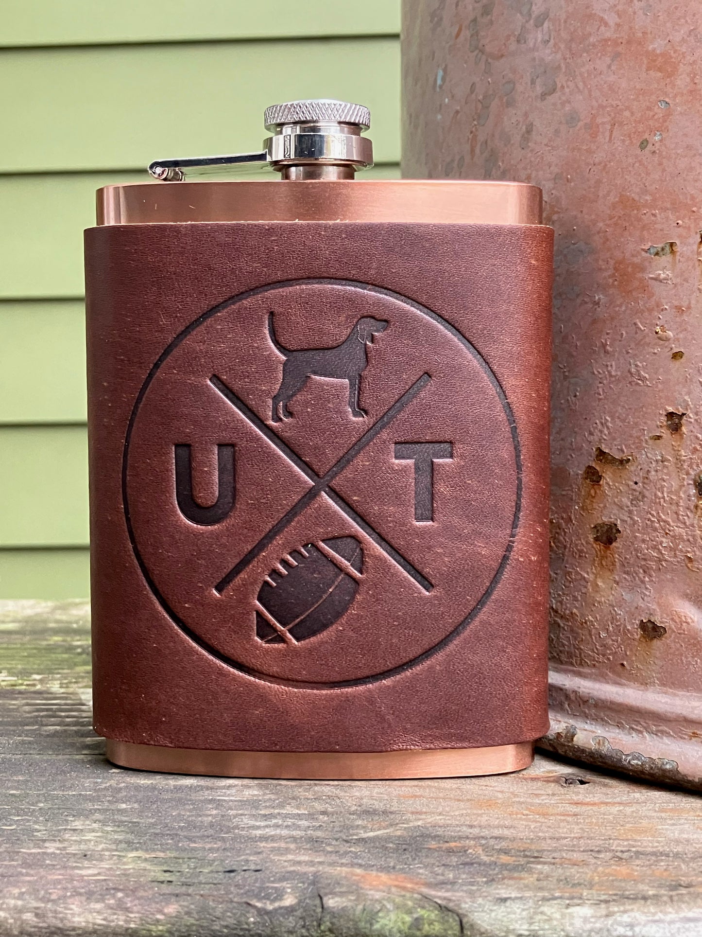 Leather Flask - Tennessee Football