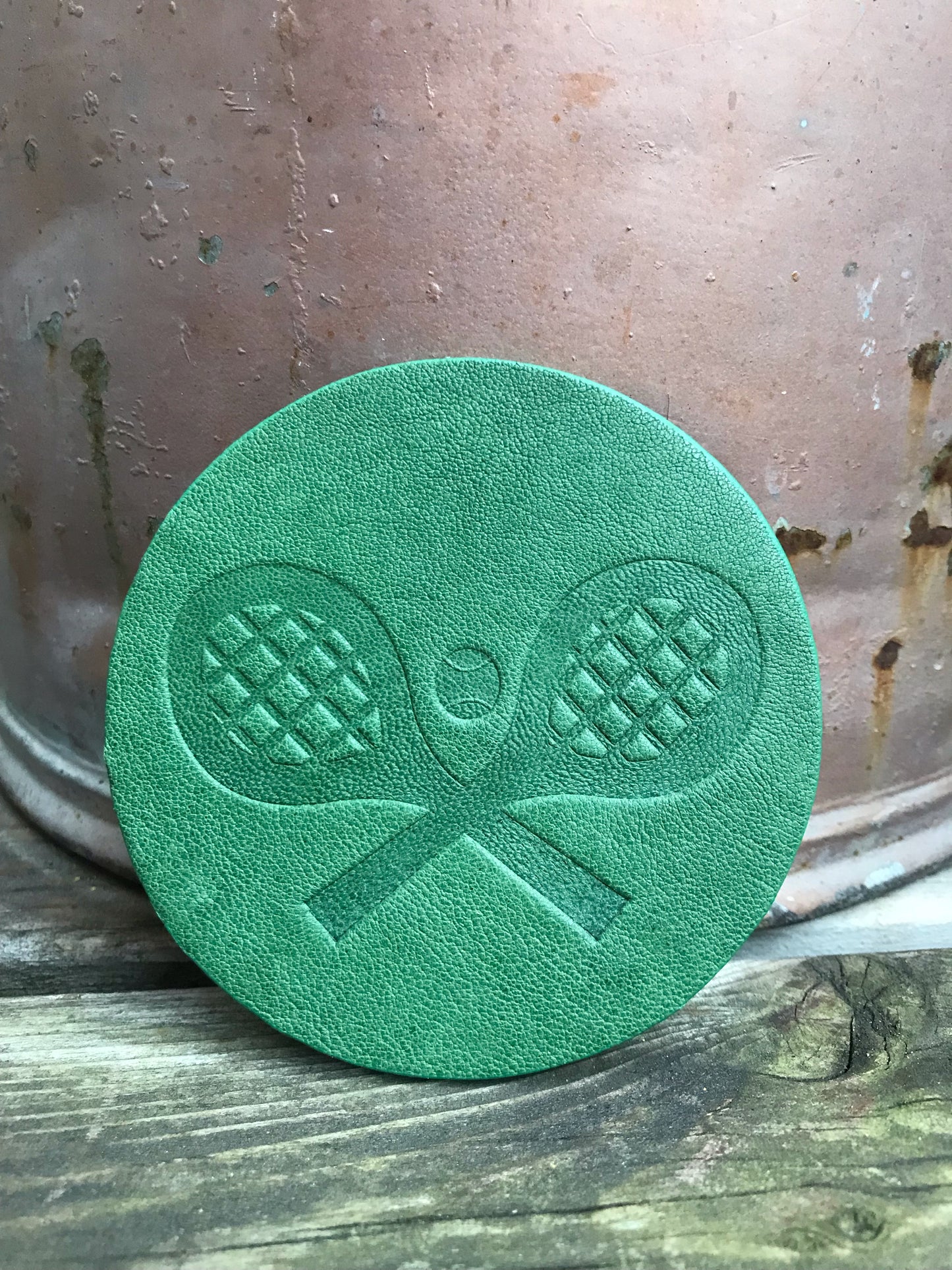 Leather Coaster - Tennis Rackets