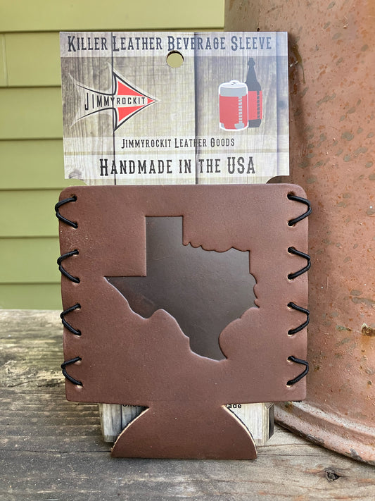 Leather Koozie - Texas