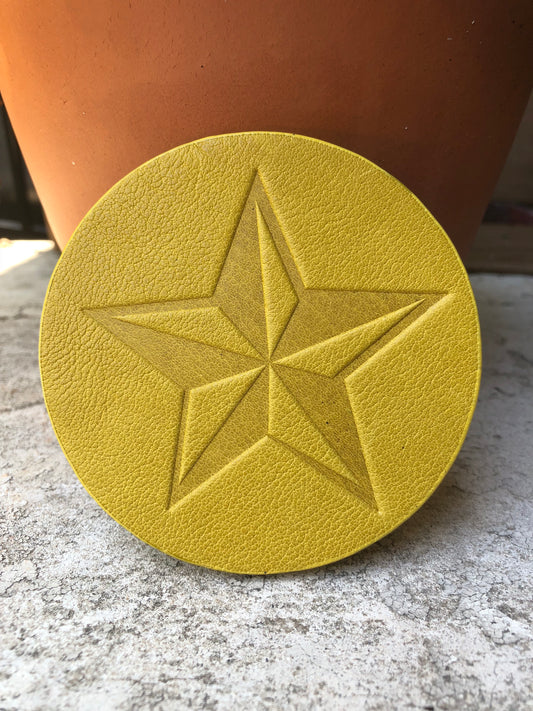 Leather Coaster - Texas Star