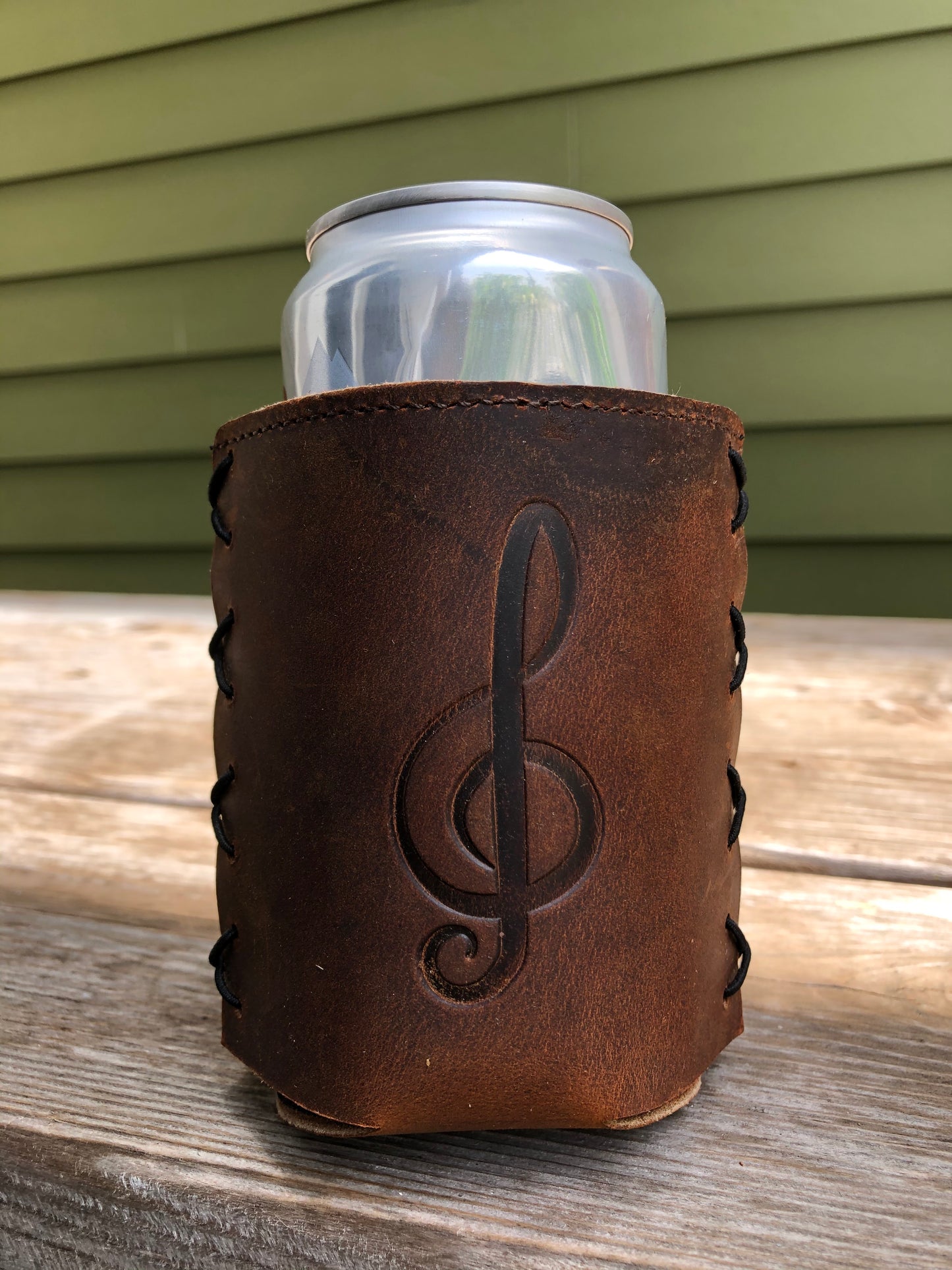 Leather Koozie - Treble Clef