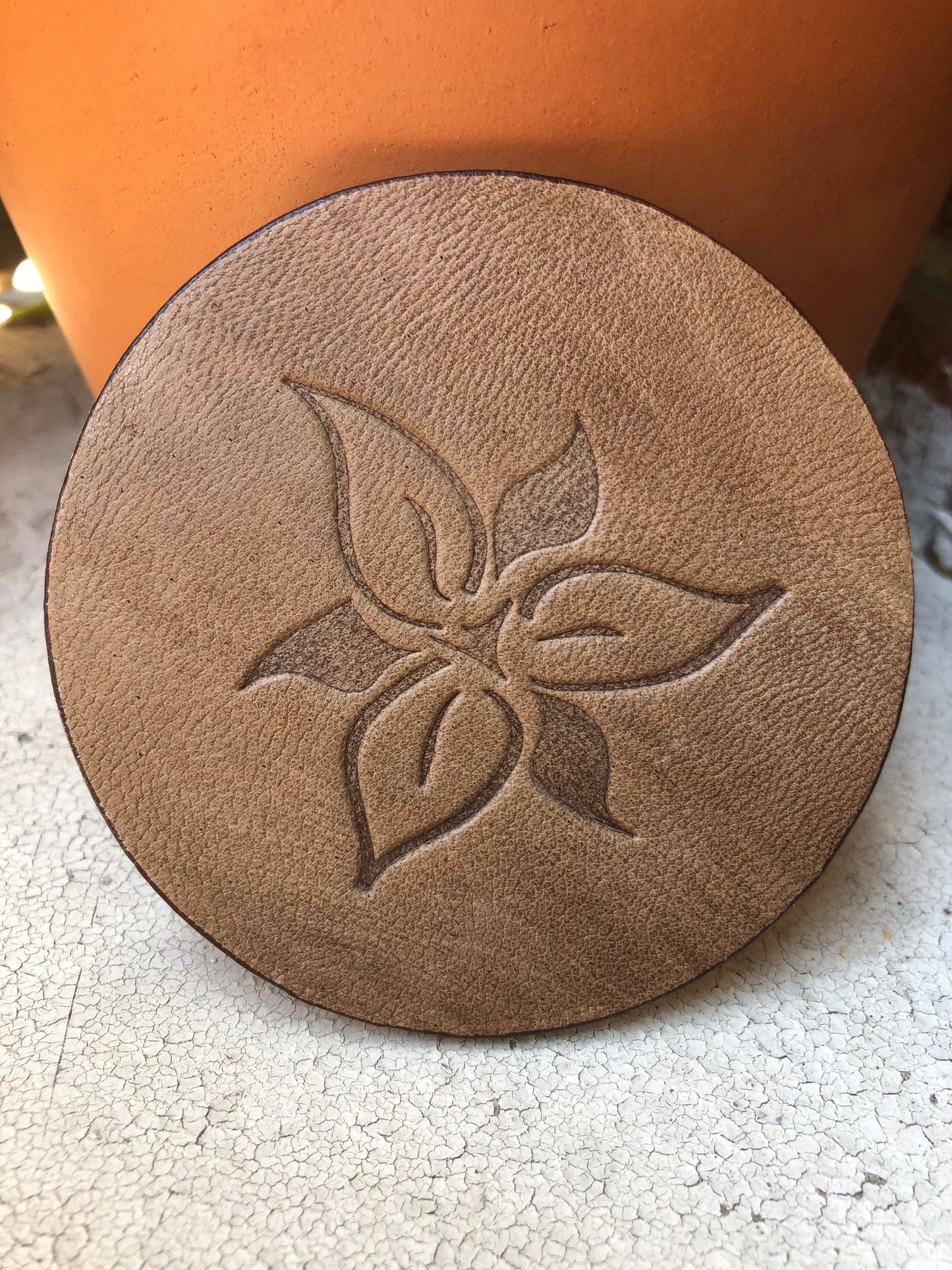 Leather Coaster - Trillium