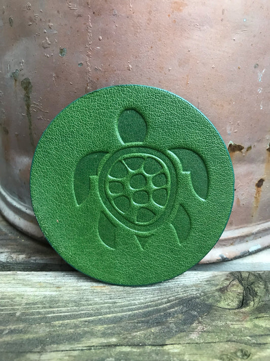 Leather Coaster - Turtle
