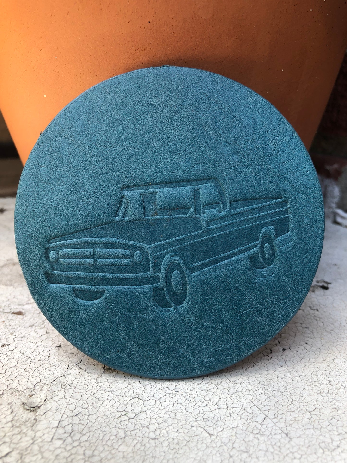 Leather Coaster - Vintage Pickup Truck