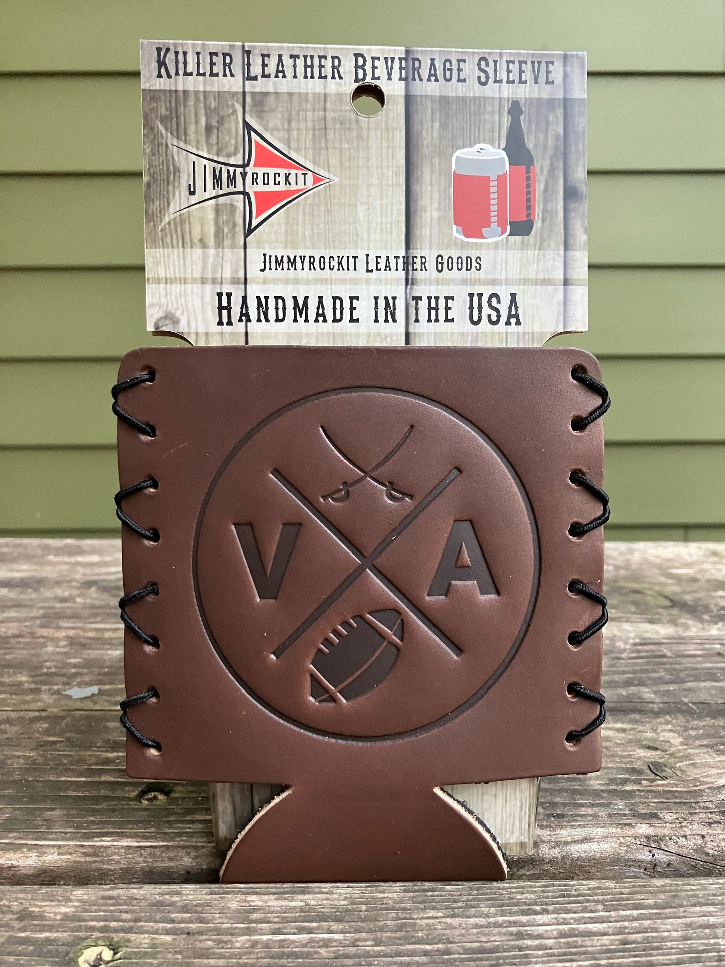 Leather Koozie - Virginia Football