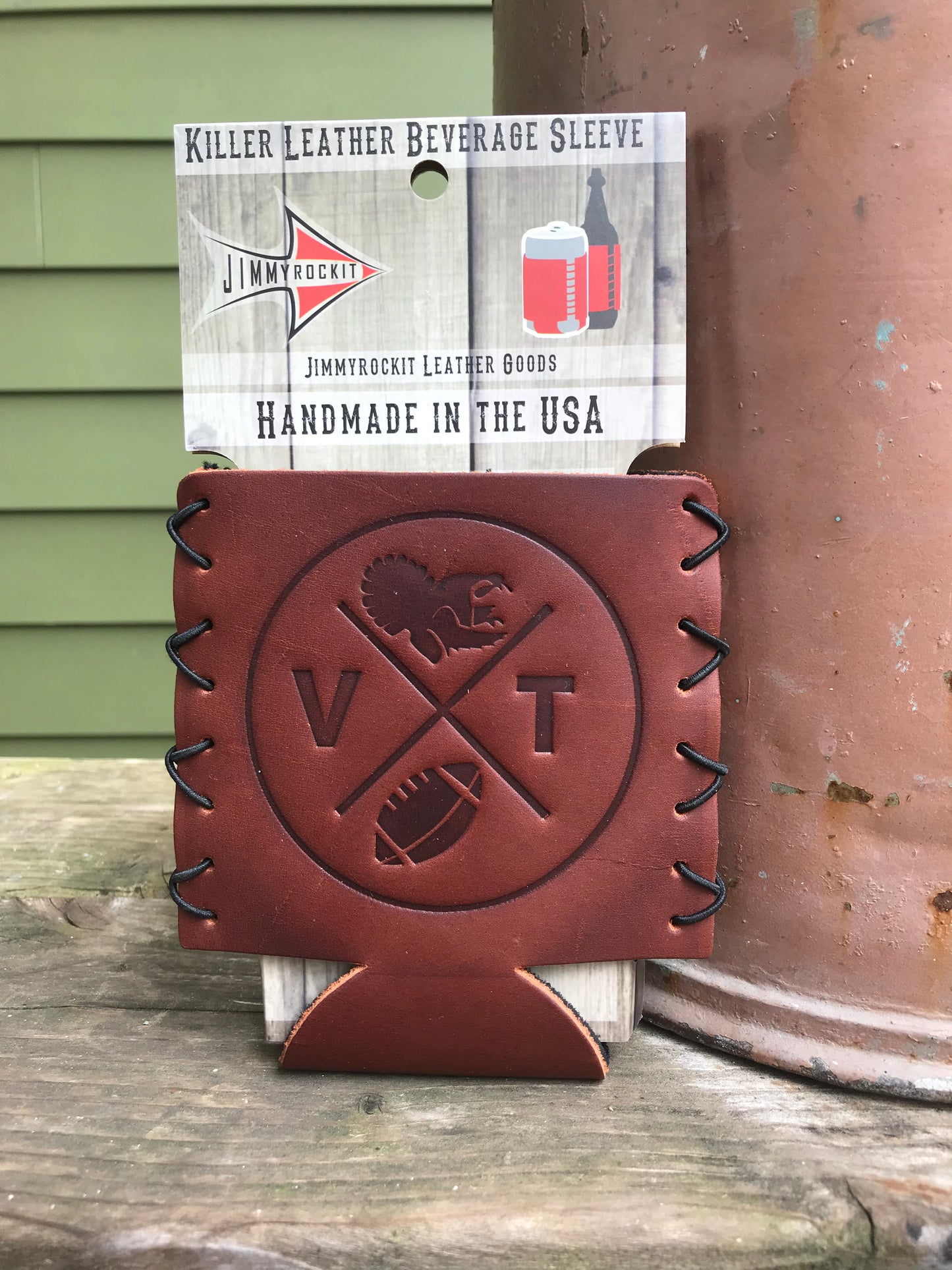 Leather Koozie - Virginia Tech Football