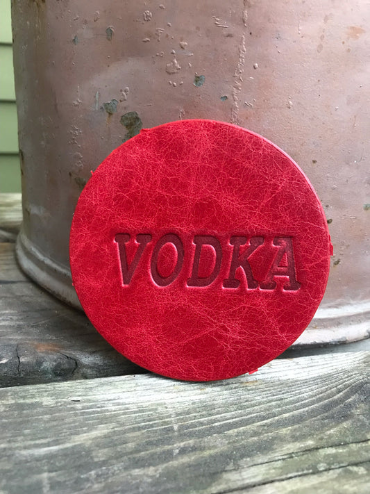 Leather Coaster - Vodka