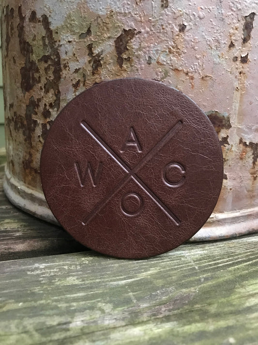 Leather Coaster - Waco Texas X