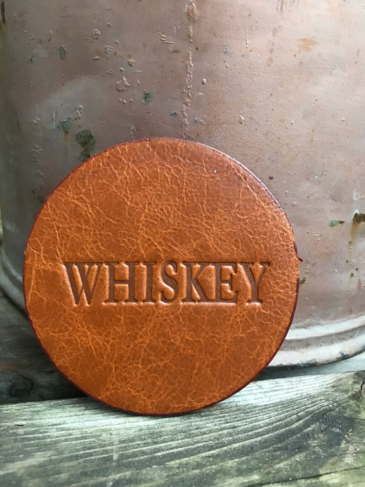 Leather Coaster - Whiskey