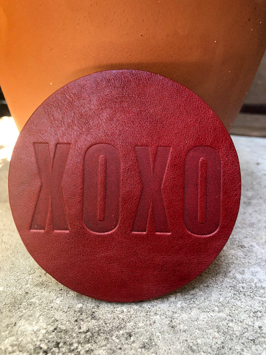 Leather Coaster - XOXO