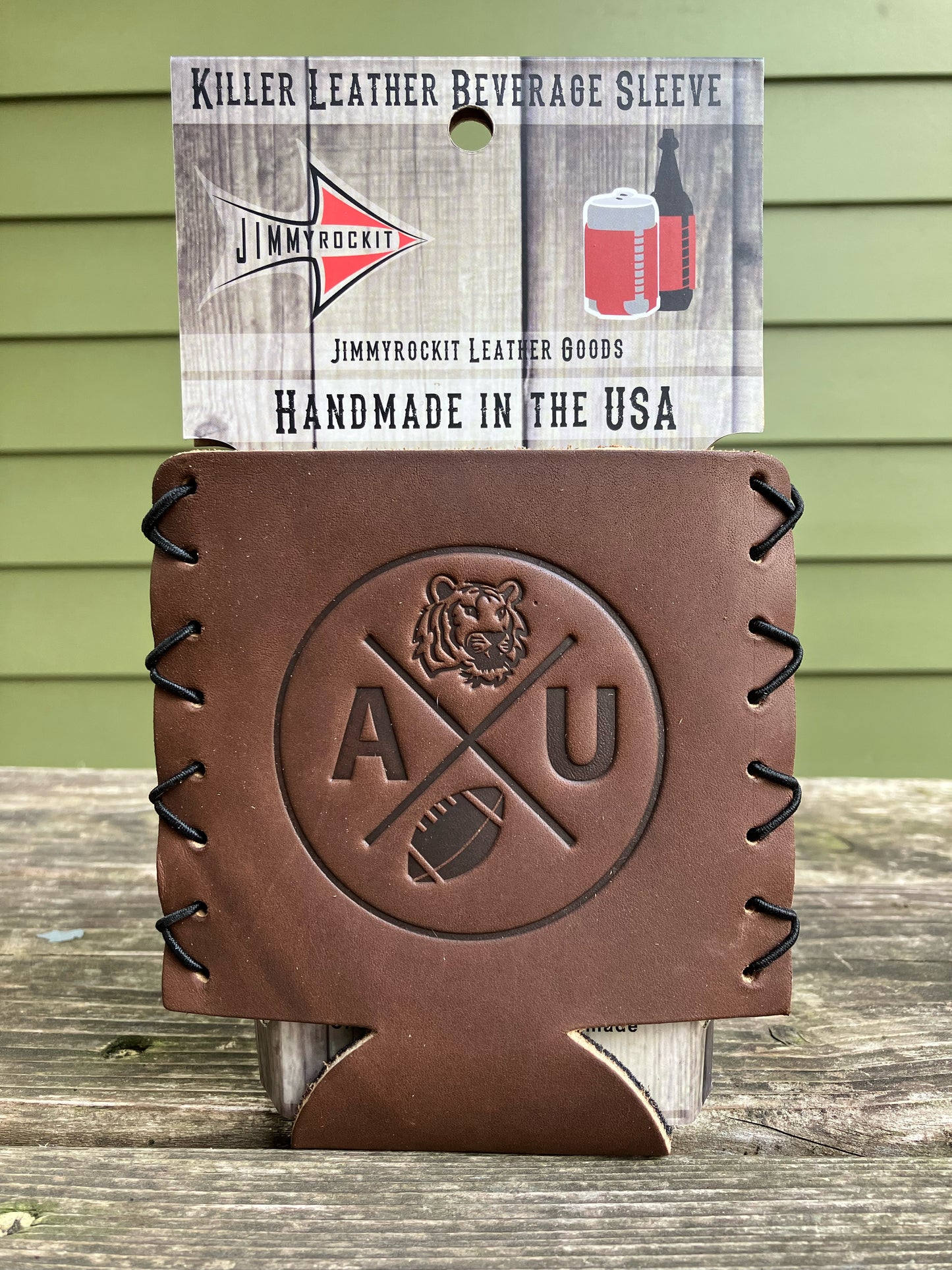 Leather Koozie - Auburn Football