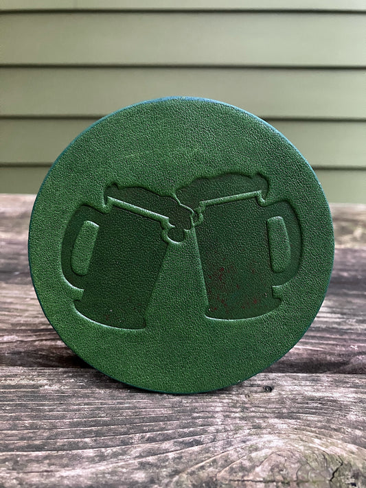 Leather Coaster - Beer Mugs