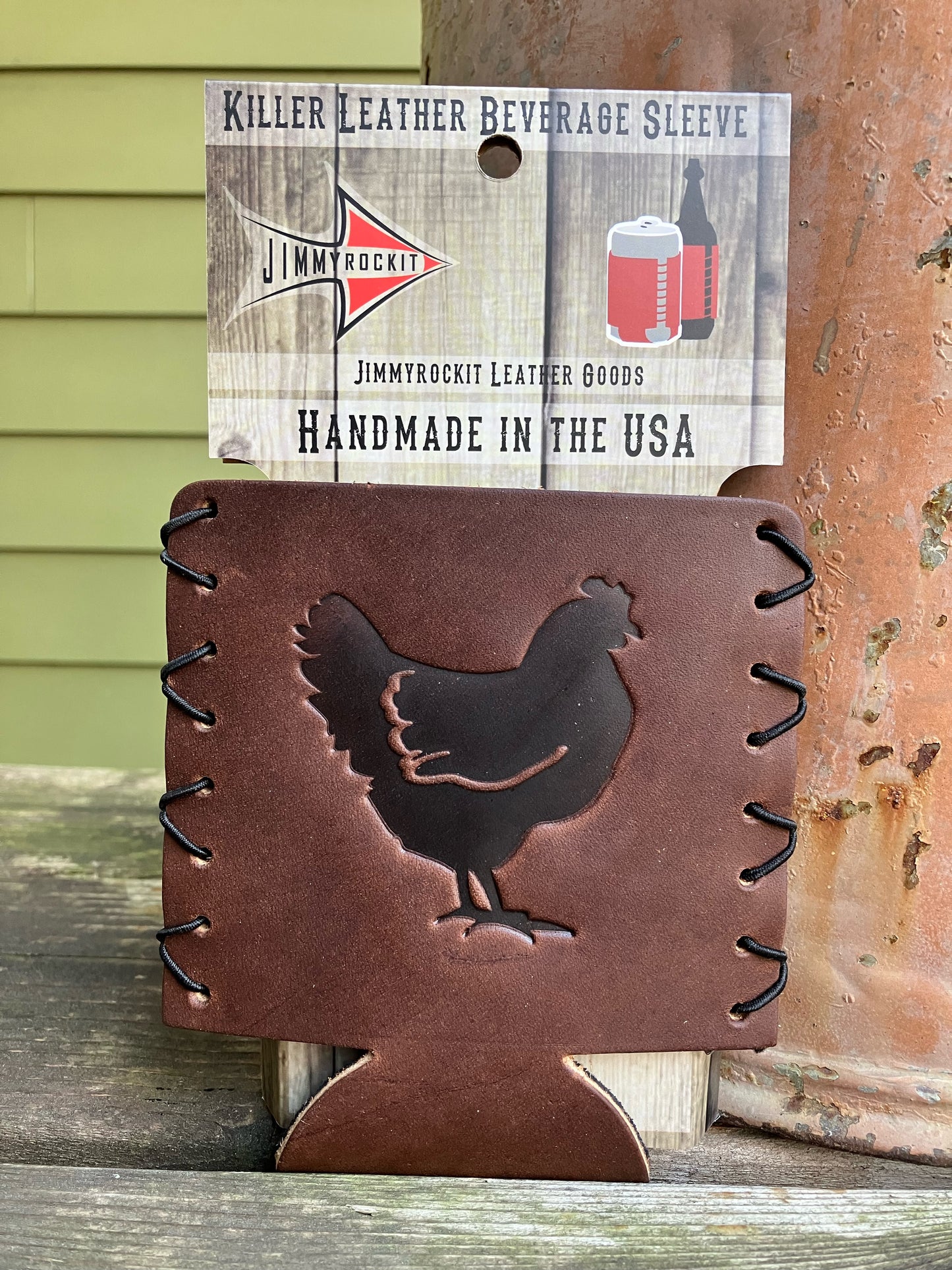 Leather Koozie - Chicken