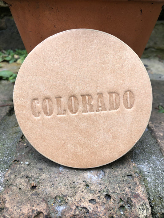 Leather Coaster - Colorado