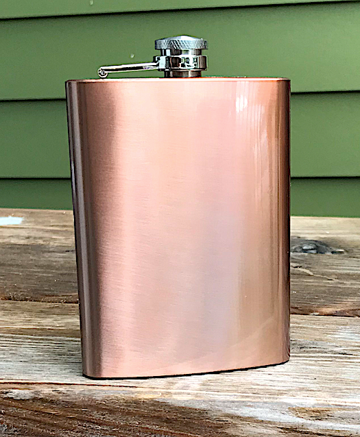 Leather Flask - Bucking Horse And Rider