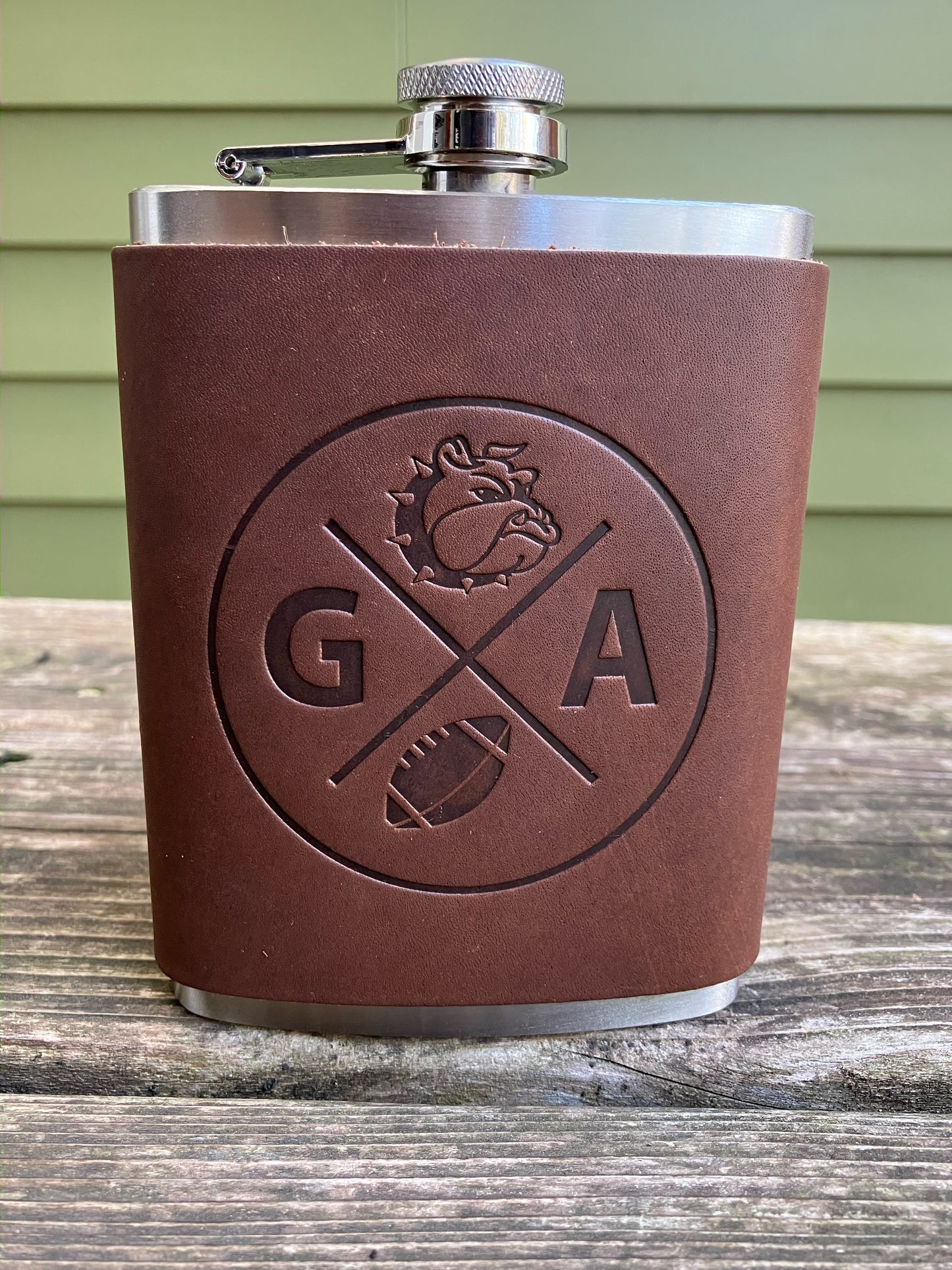 Leather Flask - Georgia Football