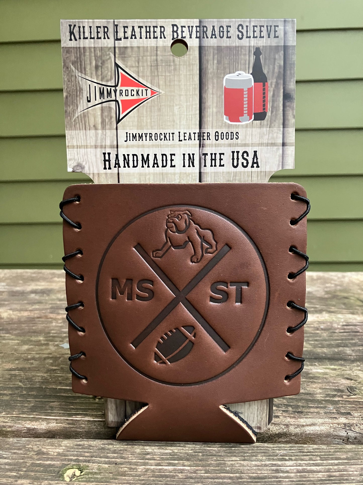 Leather Koozie - Mississippi State Football